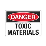 Danger Toxic Materials (Hazmat) Sign